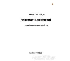 YKS ve Liseler İçin Matematik Geometri - İbrahim Sümbül - Cinius Yayınları