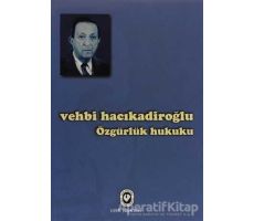 Özgürlük Hukuku - Vehbi Hacıkadiroğlu - Cem Yayınevi