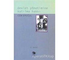 Devlet Yönetimine Katılma Hakkı - Cem Eroğul - İmge Kitabevi Yayınları