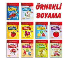 Örnekli Boyama Dizisi 10 Kitap Set - Parıltı Yayınları