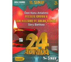 Sınav 11.Sınıf 24 Adımda Felsefe Grubu Din Kültürü ve Ahlak Bilgisi Soru Bankası