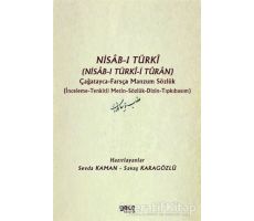 Nisab-ı Türki (Nisab-ı Türki-i Turan) Çağatayca Farsça Manzum Sözlük