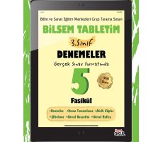 Bilsem Tabletim 3. Sınıf Denemeler 5 Fasikül - Elif Erdoğan - Hayat Okul Yayınları