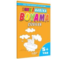 Renkli Harika Boyama Çizgiler 5+ Yaş - Kolektif - Pinokyo Yayınları