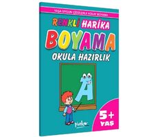 Renkli Harika Boyama Okula Hazırlık 5+ Yaş - Kolektif - Pinokyo Yayınları