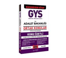 Yargı GYS Adalet Bakanlığı Tüm Unvanlar İçin Ortak Konulara Yönelik Görevde Yükselme Notları