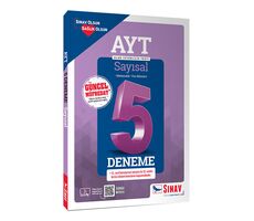 Sınav AYT Sayısal Çözümlü 5 Deneme (Kampanyalı)