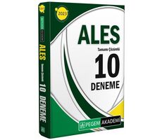 Pegem Akademi 2023 ALES 10 Deneme Çözümlü