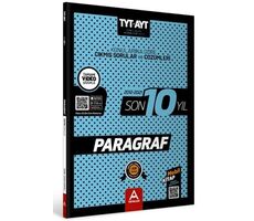 A Yayınları TYT AYT Paragraf Son 10 Yıl Soru ve Çözümleri