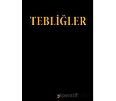 Tebliğler - Emrah Eryılmaz - Cinius Yayınları