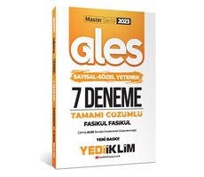 Yediiklim 2023 Master Serisi Ales Sayısal - Sözel Yetenek Tamamı Çözümlü 7 Fasikül Deneme