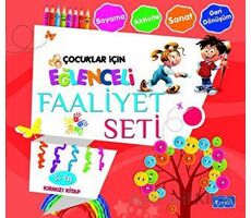 Eğlenceli Faaliyet Seti Kırmızı Kitap – 5 Yaş Üzeri - Kolektif - Parıltı Yayınları