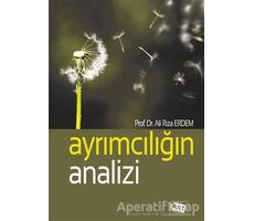 Ayrımcılığın Analizi - Ali Rıza Erdem - Anı Yayıncılık