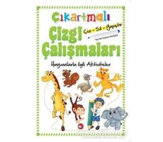 Çıkartmalı Çizgi Çalışmaları - Hayvanlarla İlgili Aktiviteler - Kolektif - Beyaz Balina Yayınları