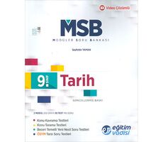 Eğitim Vadisi 9.Sınıf Tarih MSB Modüler Soru Bankası 2024 öncesi müfredat