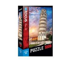 Pisa Leaning Tower Pisa Kulesi 1000 Parça Puzzle Blue Focus Games