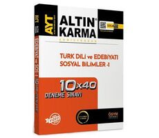 Altın Karma AYT Türk Dili ve Edebiyatı Sosyal Bilimler 1 10 x 40 Deneme Sınavı