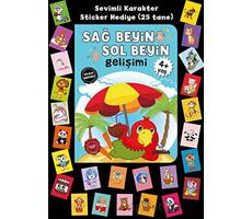 Stickerlı 4+ Yaş Sağ Beyin Sol Beyin Gelişim - Pedagog Afife Çoruk - Beyaz Panda Yayınları