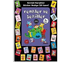 Stickerlı 4+ Yaş Renkler ve Şekiller - Pedagog Afife Çoruk - Beyaz Panda Yayınları