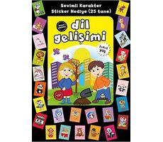 Stickerlı 3+4+5 Yaş Dil Gelişimi - Pedagog Afife Çoruk - Beyaz Panda Yayınları