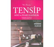 Tensip 6 Medeni Hukuk Çözümlü Çıkmış Sorular Kuram Kitap