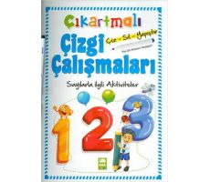 Sayılarla İlgili Aktiviteler - Çıkartmalı Çizgi Çalışmaları (Yaz-Sil Kalemi Hediyeli)