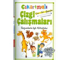 Hayvanlarla İlgili Aktiviteler - Çıkartmalı Çizgi Çalışmaları - Kolektif - Ema Çocuk