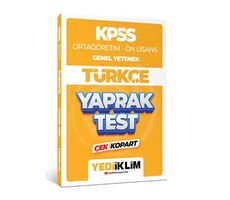 Yediiklim 2024 KPSS Ortaöğretim - Ön Lisans Genel Yetenek Türkçe Çek Kopart Yaprak Test
