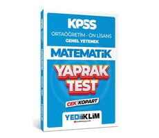 Yediiklim 2024 KPSS Ortaöğretim - Ön Lisans Genel Yetenek Matematik Çek Kopart Yaprak Test