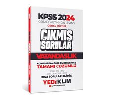 Yediiklim 2024 KPSS Ortaöğretim - Ön Lisans Vatandaşlık Tamamı Çözümlü Çıkmış Sorular