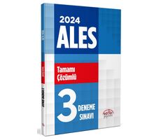 2024 ALES Tamamı Çözümlü 3 Deneme Sınavı Editör Yayınevi