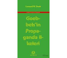 Goebbels’in Propaganda İlkeleri - Leonard W. Doob - Arya Yayıncılık