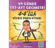 49 Günde TYT-AYT Geometri 4x4lük Video Ders Kitabı - Yaşar Hoca - Etkili Matematik Yayınları