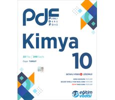 10.Sınıf Kimya PDF Planlı Ders Föyü Eğitim Vadisi