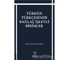 Türkiye Türkçesinde Bağlaç İşlevli Birimler - Nigar Oturakçı Orbay - Akademisyen Kitabevi