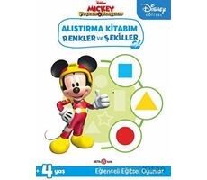 Disney Eğitsel Mickey ve Çılgın Yarışçılar Alıştırma Kitabım Renkler ve Şekiller