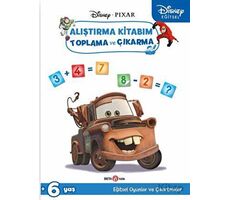 Disney Eğitsel Arabalar Çıkartmalı Alıştırma Kitabım Toplama ve Çıkarma - Gökçe Demir - Beta Kids