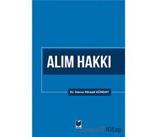 Alım Hakkı - Harun Mirsad Günday - Adalet Yayınevi