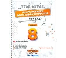 8.Sınıf Yeni Nesil T.C. İnkılap Tarihi ve Atatürkçülük Defteri Spoiler Yayınları