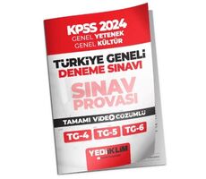 Yediilim 2024 KPSS Türkiye Geneli Lisans Gy-Gk ( 4-5-6 ) Deneme Sınavları Tamamı Video Çözümlü