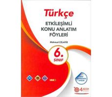 6. Sınıf Türkçe Etkileşimli Konu Anlatım Föyleri - Mahmut Celayir - 4 Adım Yayınları