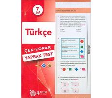 7. Sınıf Türkçe Çek Kopar Yaprak 4 Adım Yayınları