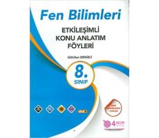 8. Sınıf Fen Bilimleri Etkileşimli Konu Anlatım Föyleri - Gülcihan Denizli - 4 Adım Yayınları