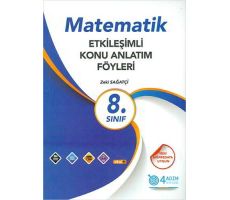 8. Sınıf Matematik Etkileşimli Konu Anlatım Föyleri - Zeki Sağatçi - 4 Adım Yayınları