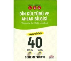 Editör 8.Sınıf LGS Din Kültürü Çözümlü 40 Deneme Sınavı
