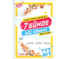 Palme TYT AYT Fizik Kimya Biyoloji 7 Günde Güz Dönemi Soru Kitabı