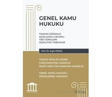 Genel Kamu Hukuku - Hukuk Mesleklerine Giriş Sınavlarına Hazırlık - Ergin Ergül - Adalet Yayınevi