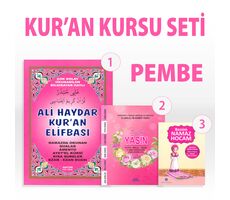 Kur’an Kursu Seti - Pembe (Elifba - Namaz Hocası - Yasin) Haktan Yayınları