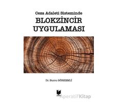 Ceza Adaleti Sisteminde Blokzincir Uygulaması - Burcu Görkemli - Adalet Yayınevi