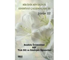 Bir İdik Bin Olduk Edebiyat Çalışmaları III - Şiirler III - Kolektif - Gece Kitaplığı